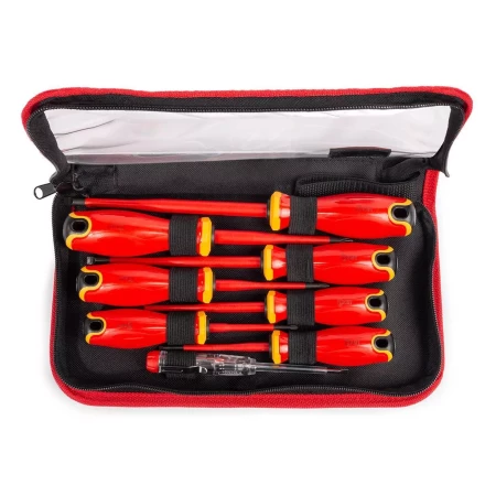 Набор диэлектрических отверток КВТ SLIM VDE НИО-2208 сталь S2, профиль SL, PH, 8 шт. (88934) купить в Магнитогорске