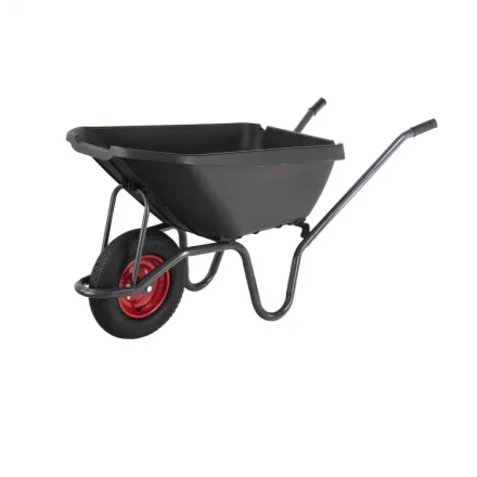 Тачка садово-строительная с пластиковым корытом грузоподъемность 175 кг объем 90 л Сибртех 68919 купить в Магнитогорске