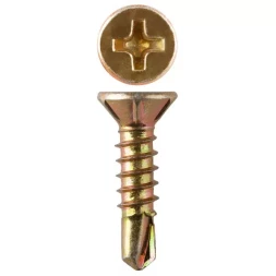 Саморезы ЗУБР "МАСТЕР" со сверлом для оконного профиля, жёлтопассивированные, 3.9x13мм, 1100шт 4-300231-39-013