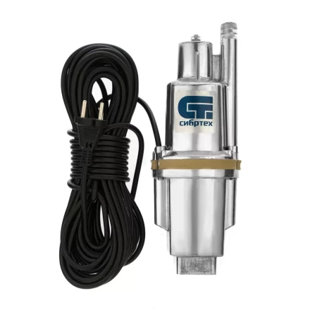 Вибрационный насос СВН300-15, верхний забор, 300 Вт, напор 75 м, 1200 л/ч, кабель 15 м Сибртех 99302 купить в Магнитогорске