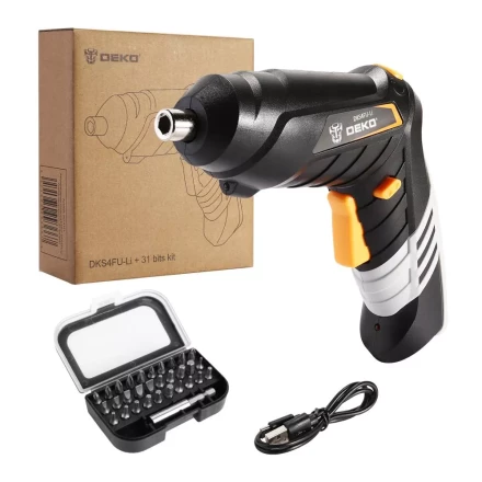 Отвертка аккумуляторная DEKO DKS4FU-Li + набор инструментов 31 предмет, 063-4151 купить в Магнитогорске