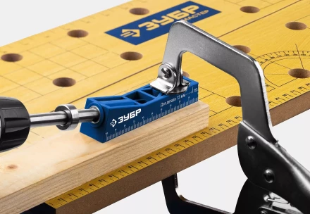 ЗУБР одно отверстие, одинарный кондуктор для глухих отверстий, Профессионал (30092) купить в Магнитогорске