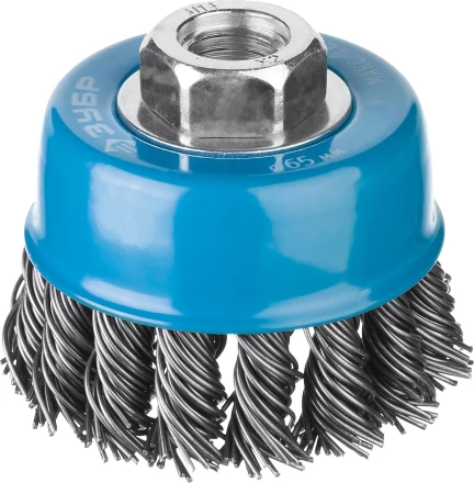 ЗУБР &quot;ПРОФЕССИОНАЛ&quot;. Щетка чашечная для УШМ, плетеные пучки стальной проволоки 0,8мм, 65ммхМ14 35277-065_z02 купить в Магнитогорске