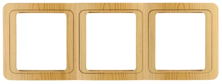 Панель СВЕТОЗАР &quot;ГАММА&quot; накладная, вертикальная, цвет ольха, 3 гнезда SV-54149-A купить в Магнитогорске