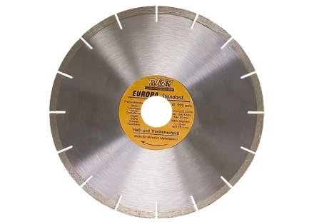 Диск алмазный отрезной сегментный 230 х 22,2 мм сухая резка EUROPA Standard SPARTA 73171 купить в Магнитогорске