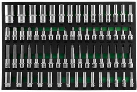 Набор головок торцевых глубоких 3/8&quot; 1/2&quot;DR  насадки с вставками 1/2&quot;DR 66предметов  EVAложемент Jonnesway  S04HD4366SV 49276 купить в Магнитогорске