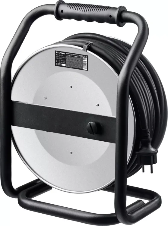 Силовые удлинители на стальной катушке  HEAVY DUTY 4.0, кабель КГ 3х2,5 кв мм 55086-30 купить в Магнитогорске