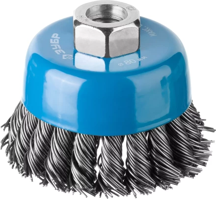 ЗУБР &quot;ПРОФЕССИОНАЛ&quot;. Щетка чашечная для УШМ, плетеные пучки стальной проволоки 0,8мм, 80ммхМ14 35277-080_z02 купить в Магнитогорске