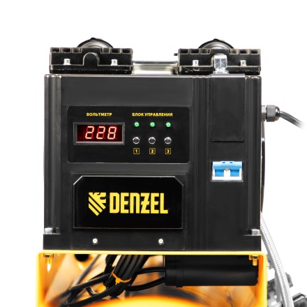 Компрессор безмасляный, малошумный Denzel DLS 3300/100, 3300 Вт,3x1100, 100 л, 570 л/мин ,блок управления купить в Магнитогорске
