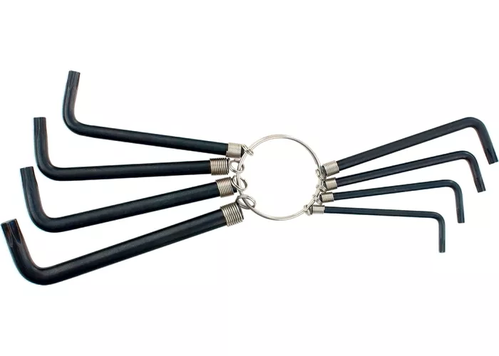 Набор ключей шестигранных имбусовых TORX  9шт:T10,15,20,25,27,30,40,45,50, оксидированные, на кольце  SPARTA 112667 купить в Магнитогорске