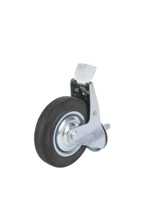 Колесо поворотное SCtB 63 160 мм резина с болтом и тормозом (F) 1027180 купить в Магнитогорске