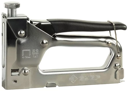Пистолет ЗУБР скобозабивной металлический пружинный, регулируемый, тип 53, 4-14мм 4-31565 купить в Магнитогорске