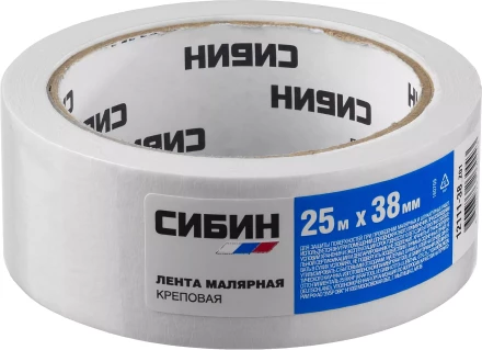 CИБИН. Малярная лента, креповая, 38мм х 25м 12111-38_z01 купить в Магнитогорске