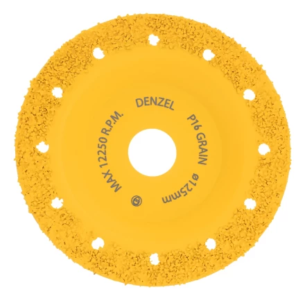 Чашка твёрдосплавная зачистная,125 мм, Плоская, среднее зерно #16// Denzel 72975 купить в Магнитогорске