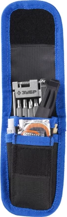 Набор ЗУБР &quot;ЭКСПЕРТ для обслуживания велосипеда: складной мультитул 11-в-1,комплект для ремонта шин,16-в-1,в чехле 27428-H16 купить в Магнитогорске