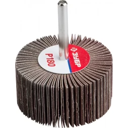Круг шлифовальный ЗУБР &quot;МАСТЕР&quot; веерный лепестковый, на шпильке, тип КЛО, зерно-электрокорунд нормальный, P180, 30х60мм 36602-180