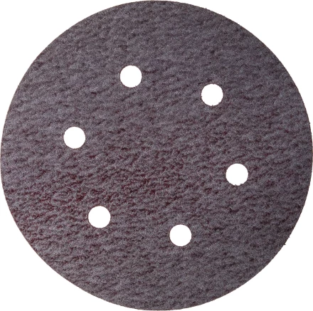 Круг шлифовальный URAGAN &quot;Универсальный с покрытием стеарата цинка&quot; на липучке, 6 отверстий, P320, 150мм, 5шт 907-43113-320-05 купить в Магнитогорске