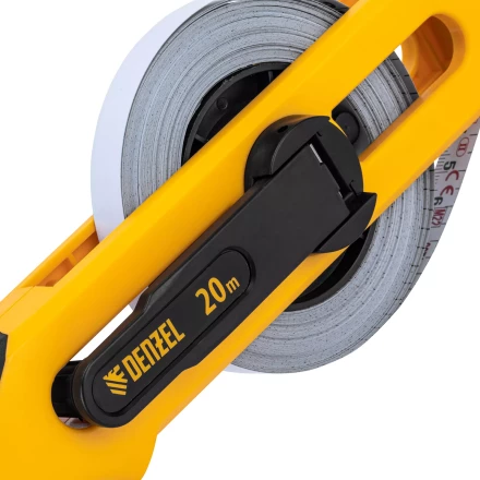 Рулетка геодезическая Denzel 20 м х 13 мм, открытый корпус, металлическая лента, 31490 купить в Магнитогорске