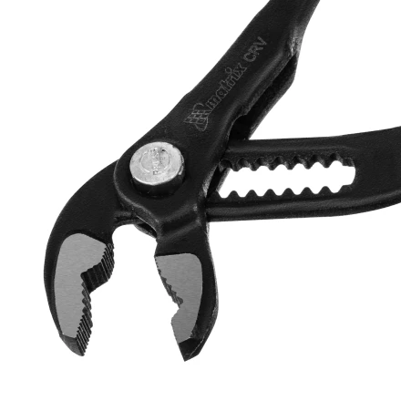 Клещи переставные 180 мм Matrix, кнопочный механизм, хром-ванадий, обливные рукоятки 17925 купить в Магнитогорске