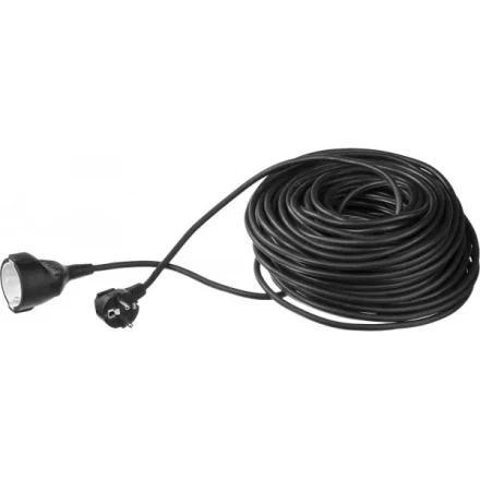 Удлинитель ЗУБР электрический, ПВС 3х1кв мм, черный, 1 гнездо, макс мощн 2200Вт, 30м 55013-30 купить в Магнитогорске