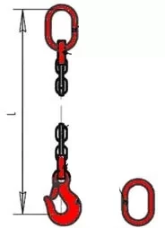 Строп цепной одноветвевой 1СЦ 1 т  L=4.5 м 8 кл купить в Магнитогорске