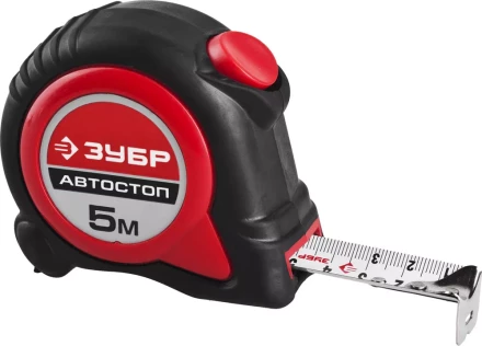 Рулетка ЗУБР "МАСТЕР", двухкомпонентный корпус, автостоп, 5м/25мм 34052-05-25 купить в Магнитогорске