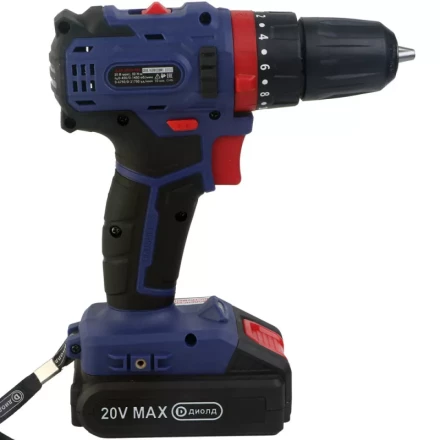 Аккумуляторная дрель-шуруповерт Диолд ДЭА-20ЛИ-02 У (ударная) купить в Магнитогорске