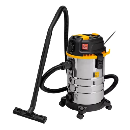 Пылесос строительный Denzel 28203 RVC30, 1400 Вт, бак 30 л, шланг 3 м, розетка с автосинхр. купить в Магнитогорске