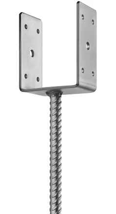 ЗУБР ОС-U, 91 x 120 x 60 мм, U-образное основание столба (310286-090) купить в Магнитогорске