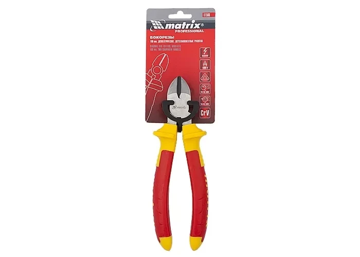 Бокорезы  Insulated 180мм двухкомпонентные рукоятки MATRIX PROFESSIONAL 17508 купить в Магнитогорске