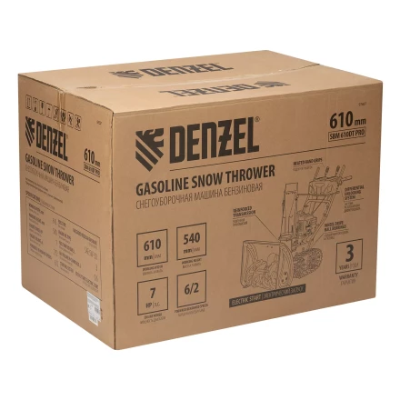 Бензиновая снегоуборочная машина Denzel SBM 610DT PRO, 212cc, гусеницы, эл.старт, блок. дифф. купить в Магнитогорске