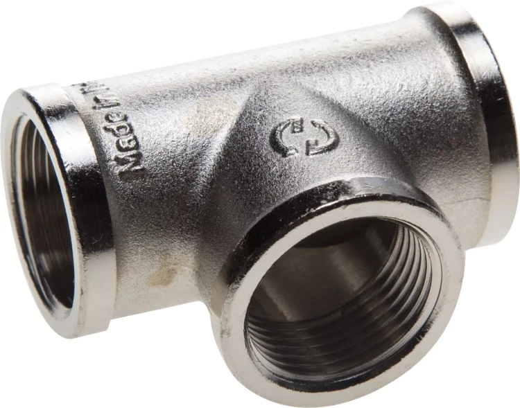 Тройник GENERAL FITTINGS никелированная латунь, г/г/г, 3/4" 51052-3/4 купить в Магнитогорске