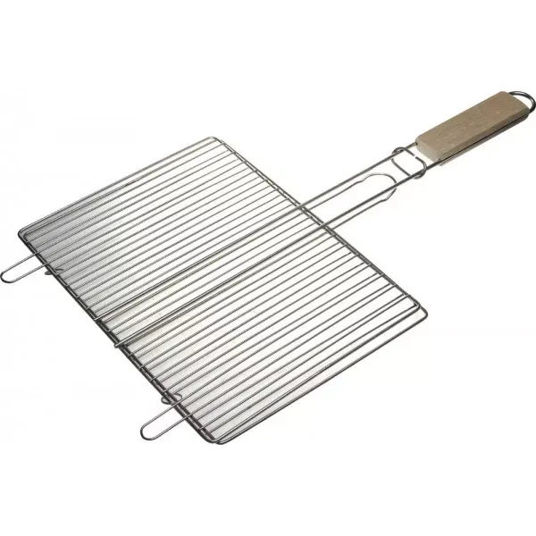 Решетка-гриль GRINDA "BARBECUE", плоская, нержавеющая сталь, 300х225мм 424733 купить в Магнитогорске
