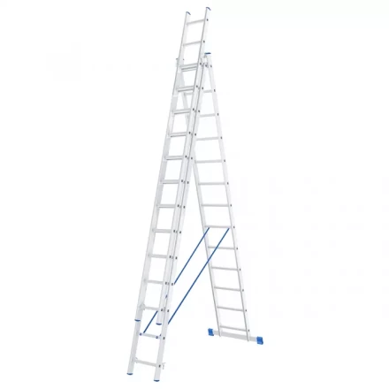 Лестница алюминиевая 3х13 ступеней трехсекционная СИБРТЕХ 97823 купить в Магнитогорске