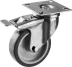 Колеса поворотные с тормозом из термопластичной резины с полипропиленовым диском серия ПРОФЕССИОНАЛ купить в Магнитогорске