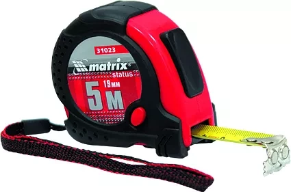 Рулетка Status magnet fixation 7,5 м х 25 мм обрезиненный корпус зацеп с магнитом  MATRIX 31031 купить в Магнитогорске