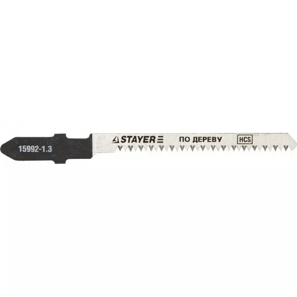 Полотна STAYER "PROFI", T101AO, для эл/лобзика, HCS, по дереву, фанере, ламинату, фигур. рез, EU-хвост., шаг 1,3мм, 50мм, 2шт 15992-1.3_z01 купить в Магнитогорске