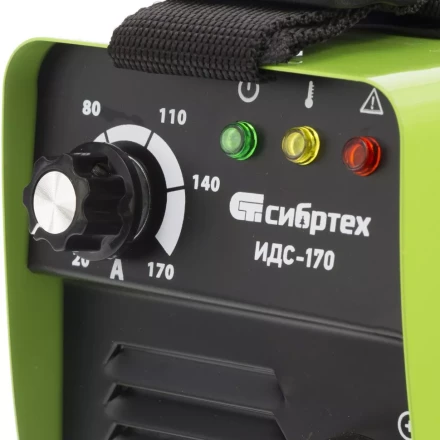 Аппарат инверторный дуговой сварки СИБРТЕХ ИДС-170 94375 купить в Магнитогорске