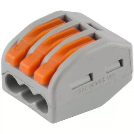 Клемма СВЕТОЗАР соединительная, разъемная, 3-х проводная, 400В, 32А, 0,5-2,5мм2/0,5-4мм2, 2шт 49190-3 купить в Магнитогорске