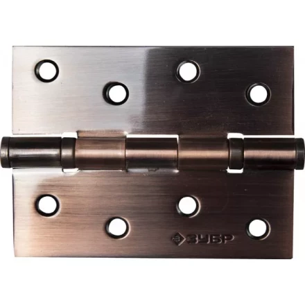 Петля универсальная ЗУБР &quot;ЭКСПЕРТ&quot;, 2 подшипника, цвет ст. медь (AC), с крепежом, 100х75х2,5мм, 2 шт 37601-100-6 купить в Магнитогорске