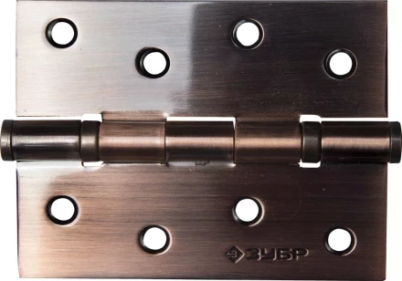 Петля универсальная ЗУБР &quot;ЭКСПЕРТ&quot;, 2 подшипника, цвет ст. медь (AC), с крепежом, 100х75х2,5мм, 2 шт 37601-100-6 купить в Магнитогорске