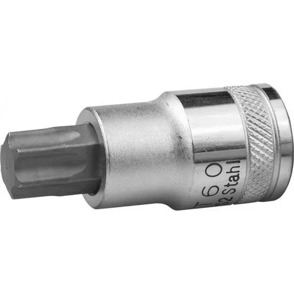 Торцовая бита-головка KRAFTOOL "INDUSTRIE QUALITAT", материал S2, TORX, сатинированная, 1/2", Т60 27905-60_z01 купить в Магнитогорске