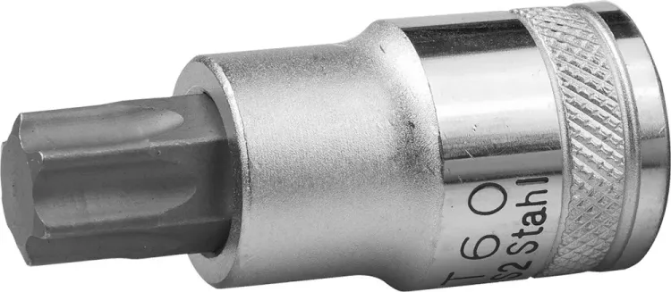 Торцовая бита-головка KRAFTOOL "INDUSTRIE QUALITAT", материал S2, TORX, сатинированная, 1/2", Т60 27905-60_z01 купить в Магнитогорске