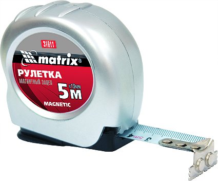 Рулетка Magnetic 3 м х 16 мм магнитный зацеп  MATRIX 31010 купить в Магнитогорске