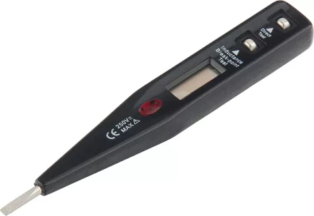 Тестер напряжения 12–220 В жидкокристаллический дисплей с неоновой лампочкой SPARTA 130855 купить в Магнитогорске