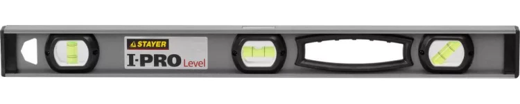 Уровень STAYER "PROFESSIONAL" I-PROLevel, усилен рельс с ручками, утолщен особопрочн профиль, точность 1мм/м, 3 ампулы, 60см 3477-060 купить в Магнитогорске