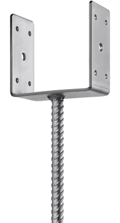 ЗУБР ОС-U, 121 x 120 x 60 мм, U-образное основание столба (310286-120) купить в Магнитогорске