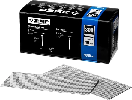 Гвозди тип 300, 40 мм, особотвердые, ЗУБР &quot;ПРОФЕССИОНАЛ&quot; 31830-40, 5000 шт 31830-40 купить в Магнитогорске