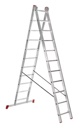 Лестница 2-х секционная алюминиевая 2*12 1013300 купить в Магнитогорске