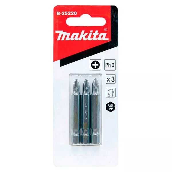 Биты Makita PH2 50мм 3шт (B-25220) купить в Магнитогорске